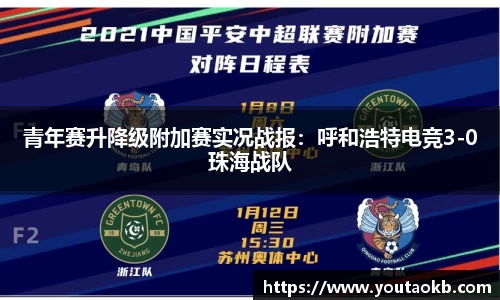 青年赛升降级附加赛实况战报：呼和浩特电竞3-0珠海战队